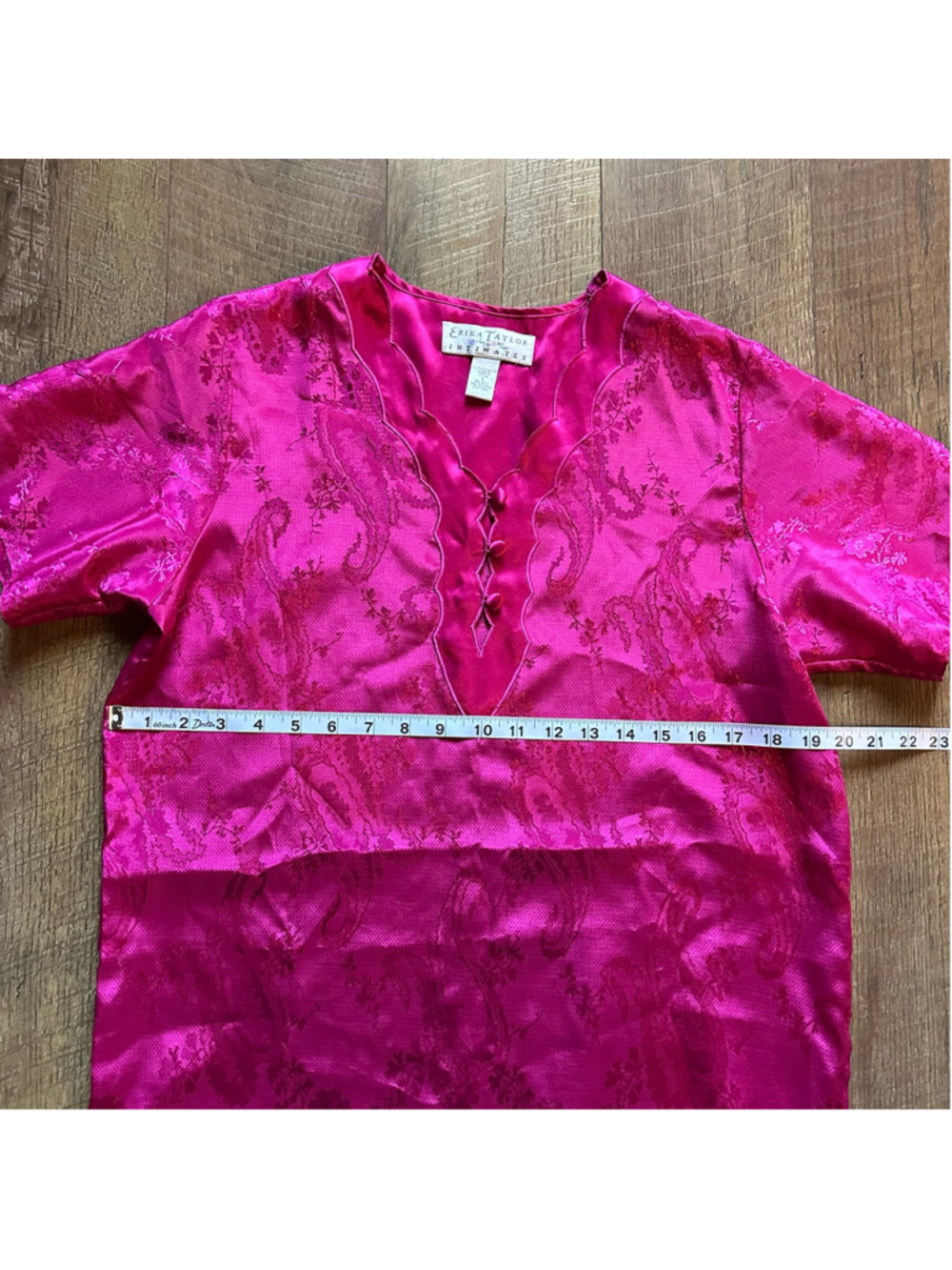 Women's Erika Taylor Pink Satin Chemise Sleepwear Size S - Picture 7 of 10